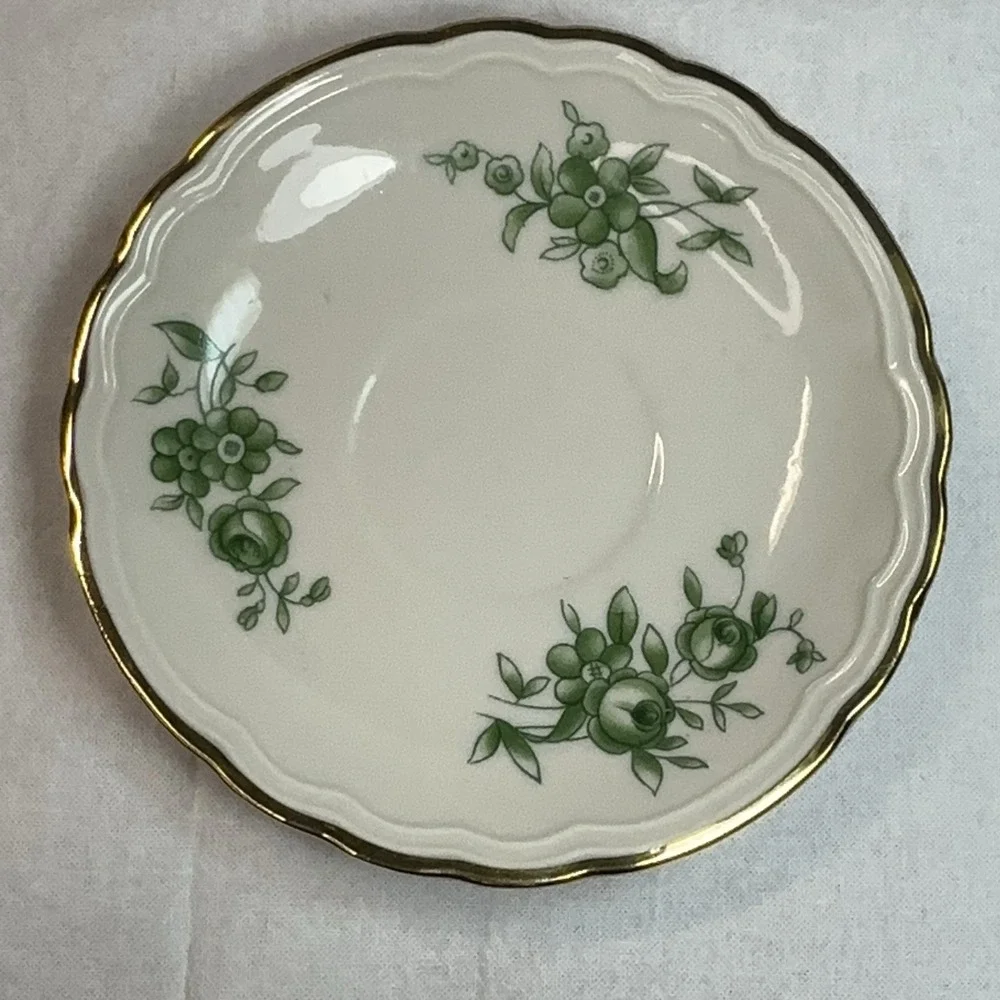 Richard Ginori Demitasse Coffee Tea Set Green Rose 15pc Espresso Service For 6 - Picture 3 of 16